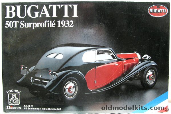 Pocher 1/8 1932 Bugatti 50T Superprofile, K86 plastic model kit